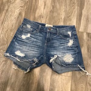 Buckle Denim Shorts
